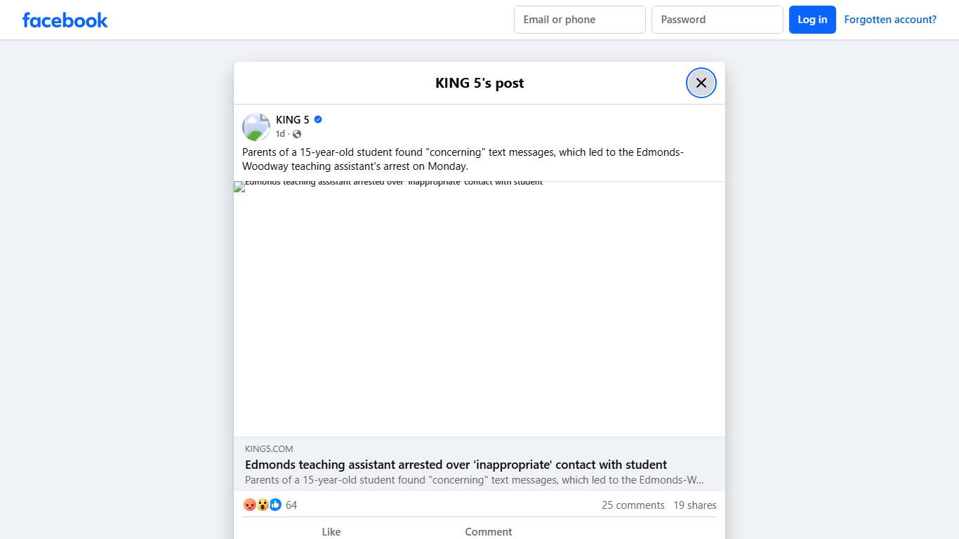KING 5 - Parents of a 15-year-old student found... | Facebook